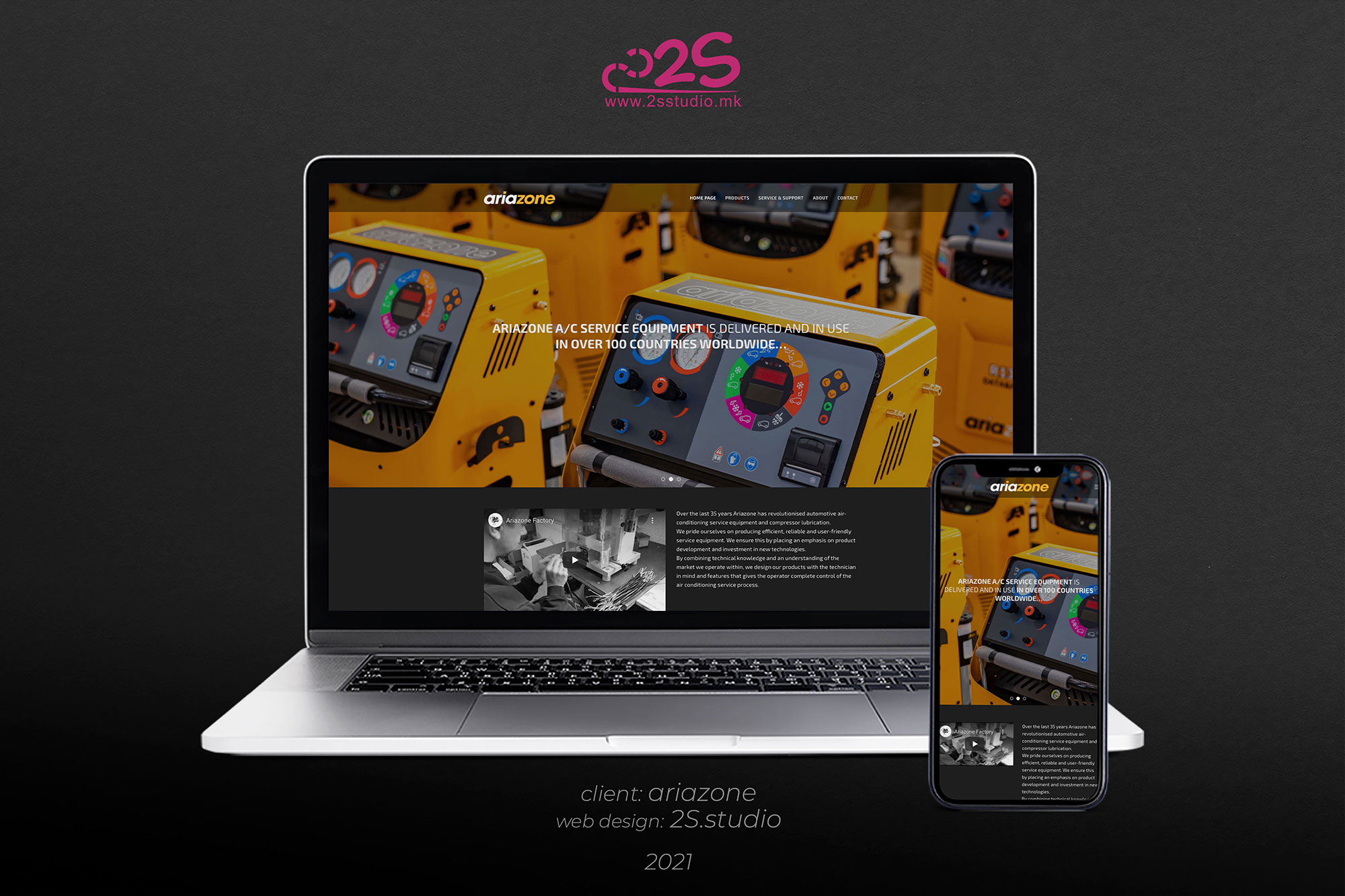 Ariazone – web design – (2021)